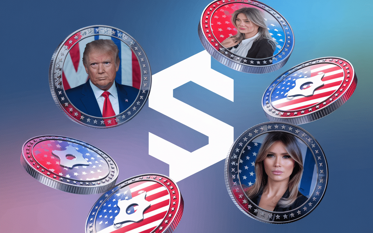 Digital tokens of Trump and Melania on Solana blockchain
