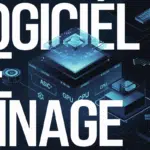 Collage numérique sur logiciel de minage avec blockchain et matériel informatique