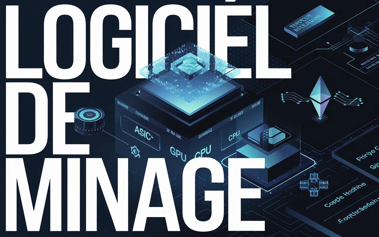 Collage numérique sur logiciel de minage avec blockchain et matériel informatique