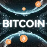 Bitcoin dans un monde numérique futuriste