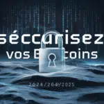 Image représentant la sécurité des bitcoins avec un cadenas et des chiffres binaires