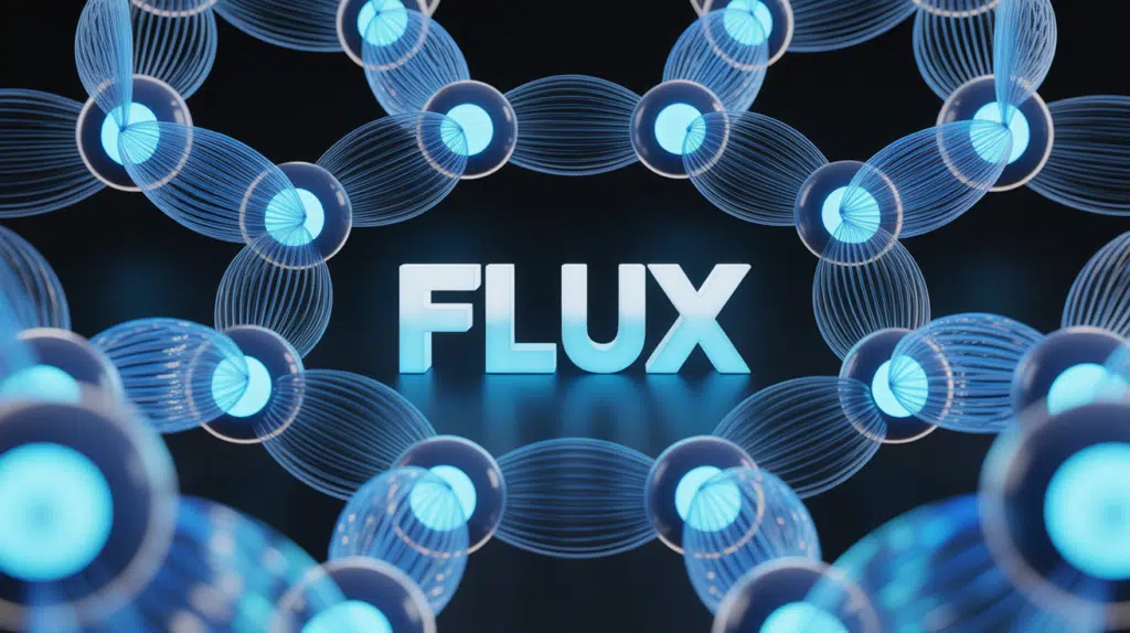 Réseau blockchain Flux avec noeuds interconnectés