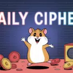 Hamster cartoon avec radio morse et jetons dorés
