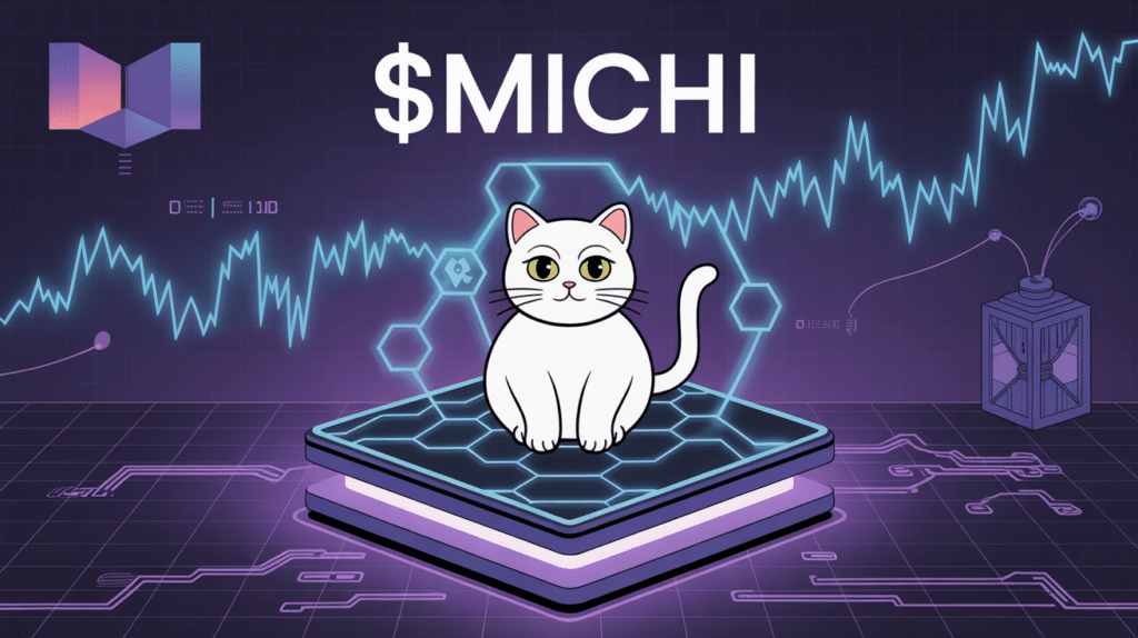 Illustration $MICHI token sur blockchain Solana