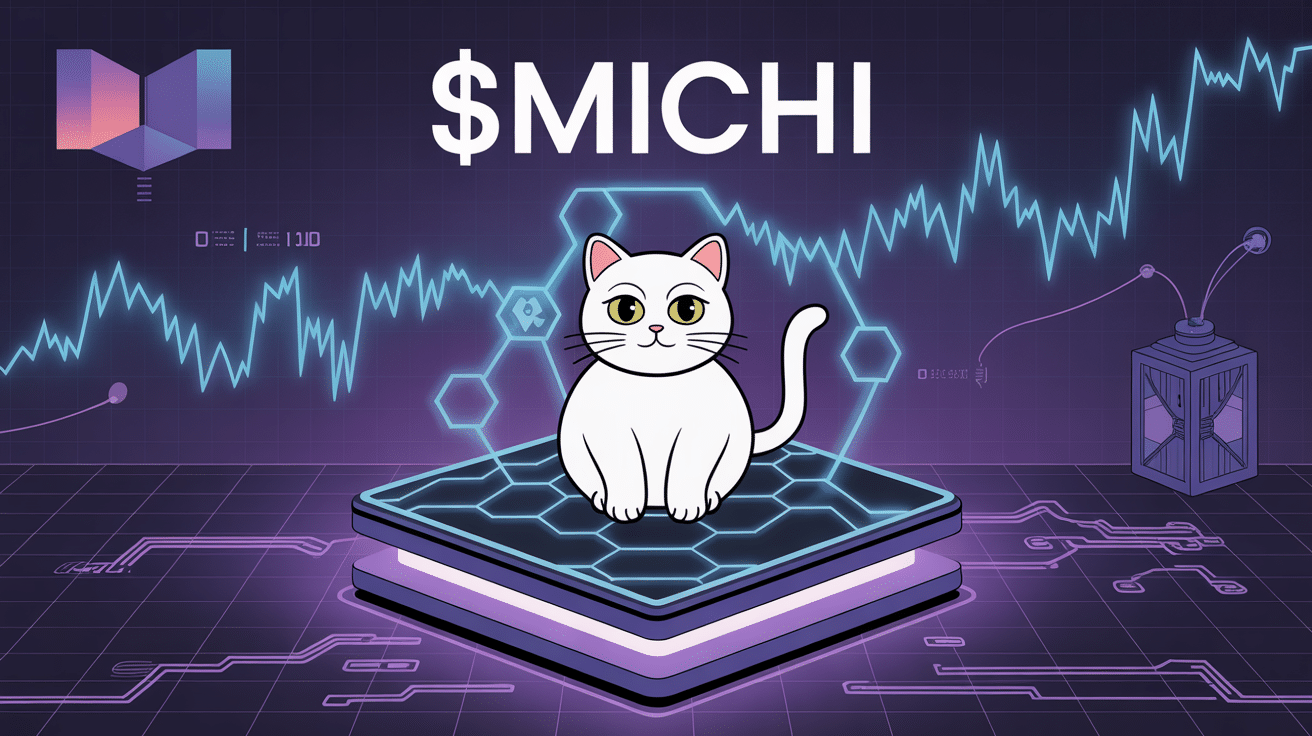 Illustration $MICHI token sur blockchain Solana