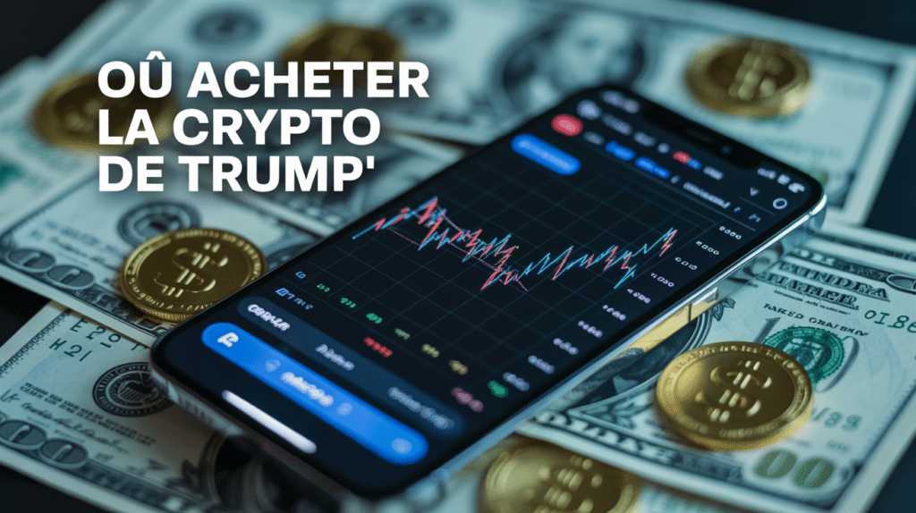 Graphique trading crypto TRUMP sur smartphone