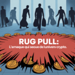 Rug pull crypto - tapis rouge brutal avec chute de cryptomonnaies