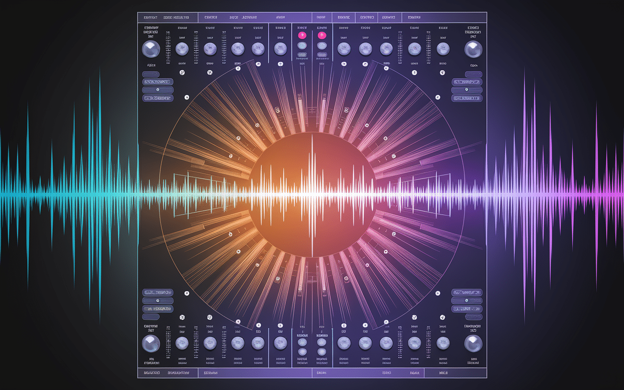 Interface synthétiseur Synapse Web 3.0 avec ondes sonores complexes