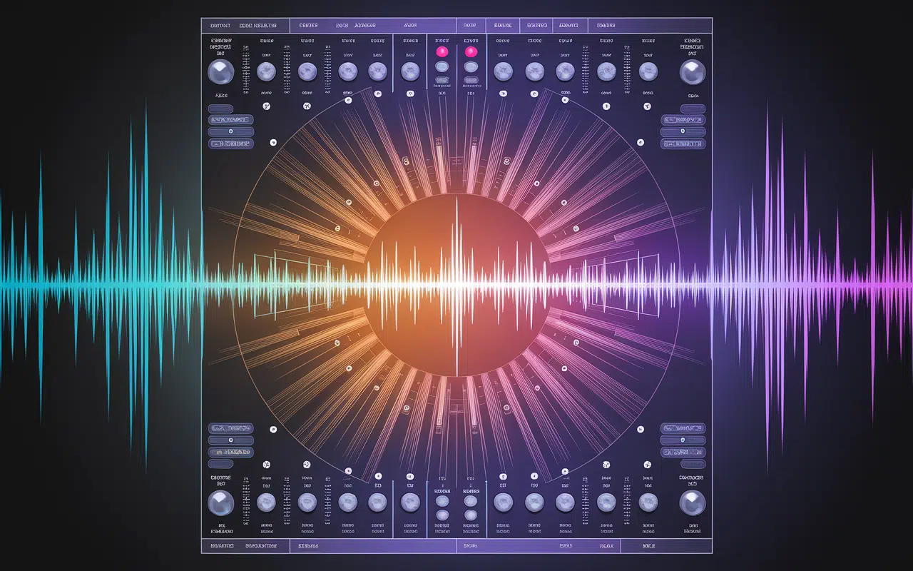 Interface synthétiseur Synapse Web 3.0 avec ondes sonores complexes