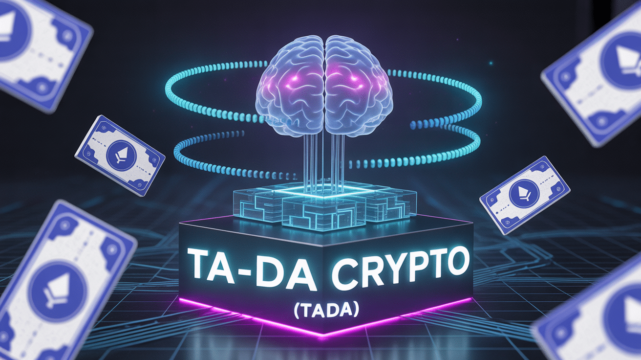 Visualisation de tada crypto reliant blockchain et IA