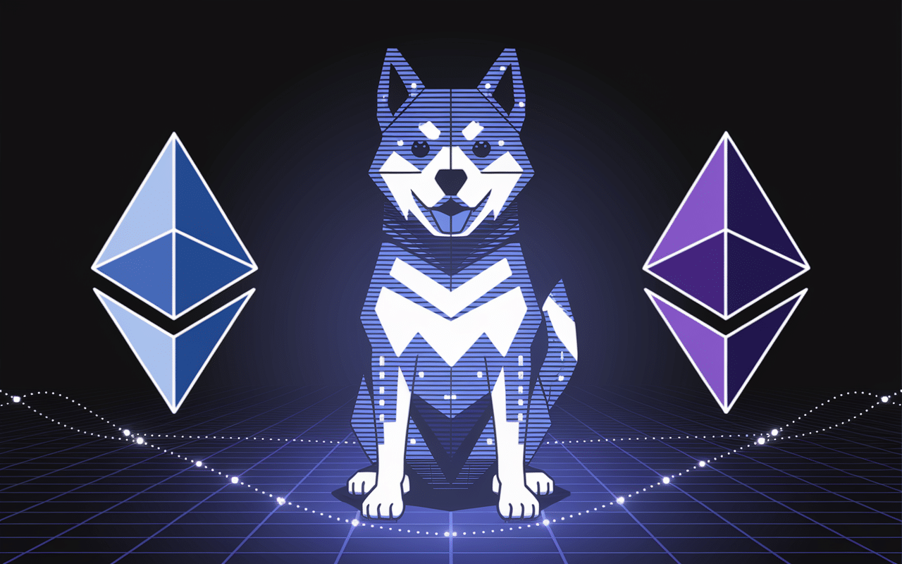 Chien Tosa Inu numérique, symboles Ethereum et Solana