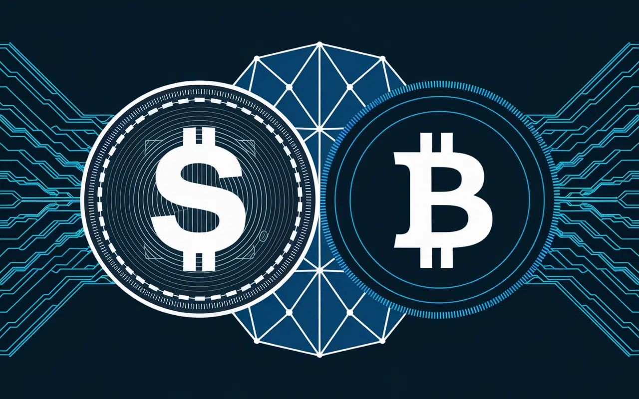 Illustration USDT TRC20 avec parité dollar et réseau blockchain