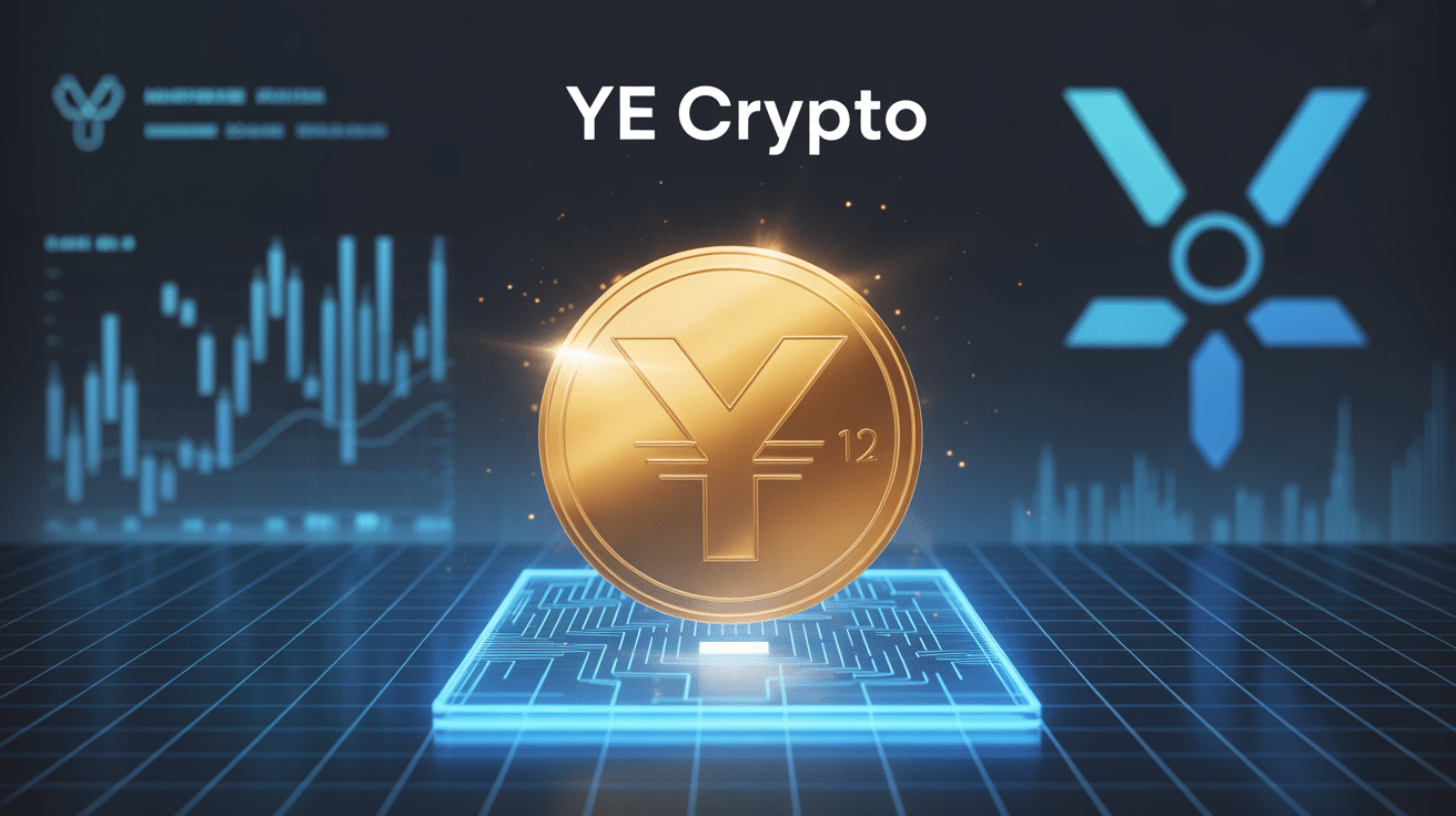 Illustration ye crypto avec pièce dorée et blockchain Solana